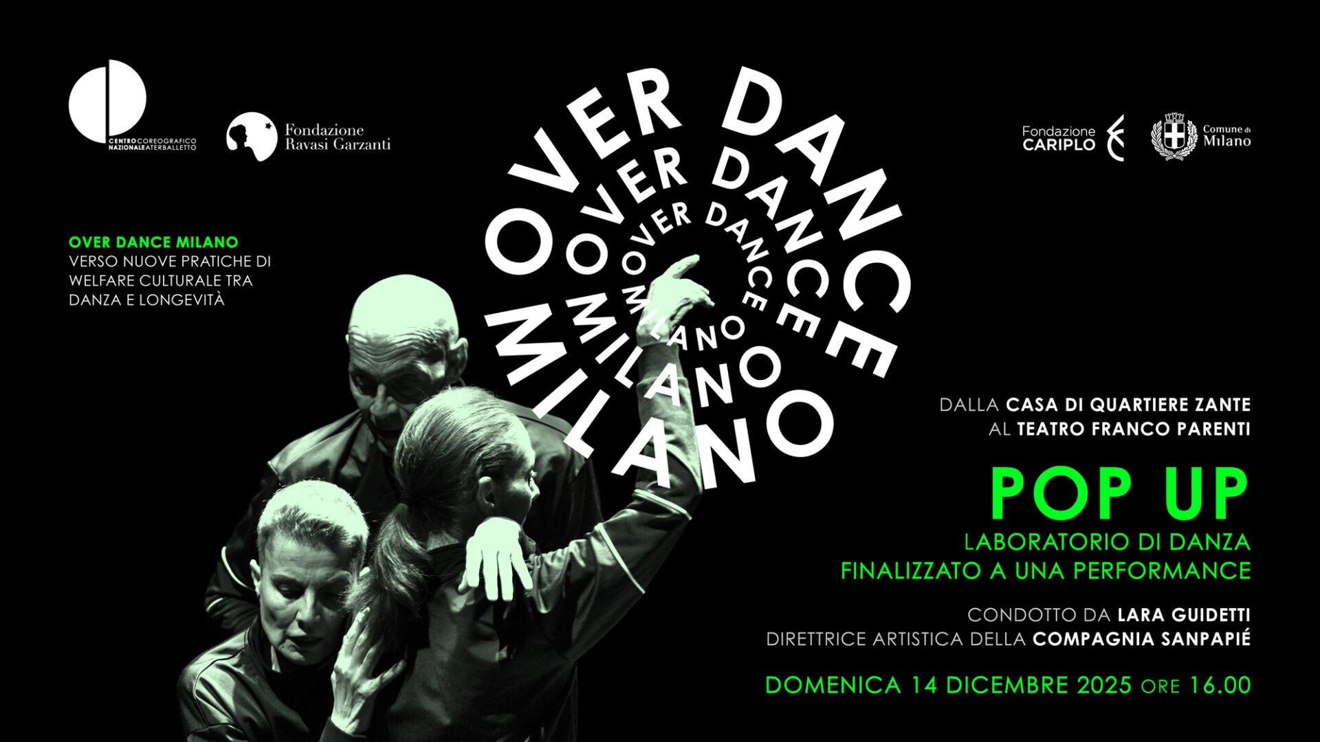 slide-proiezione_1Restituzione Over Dance Milano è un progetto finanziato da Fondazione Cariplo nell’ambito del bando “Cultura Diffusa”, volto a sostenere un’offerta culturale, accessibile e condivisa per contribuire a promuovere il benessere e a migliorare la qualità in ogni contesto di vita.
